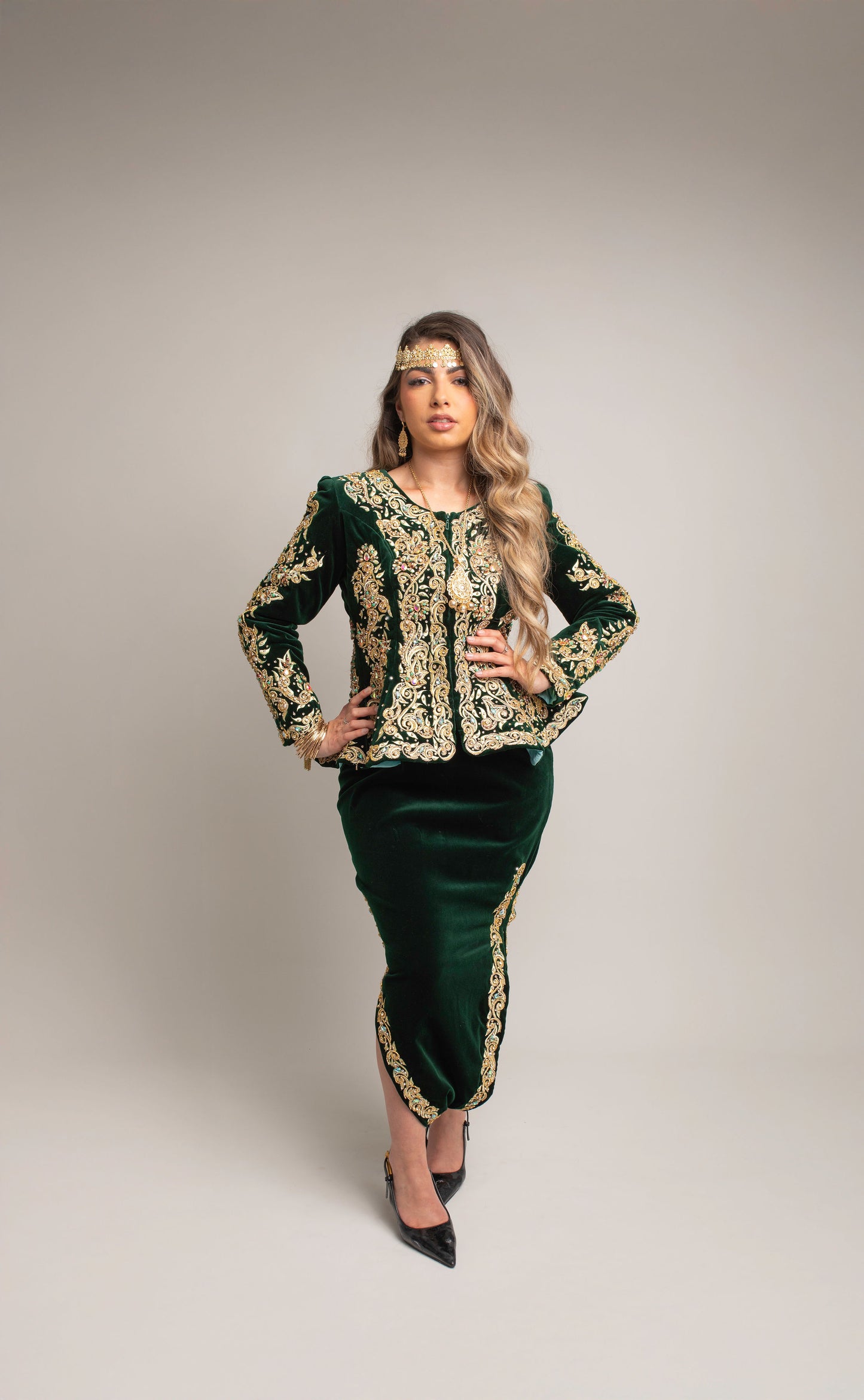 Karakou velours vert
