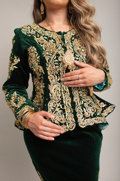 Karakou velours vert