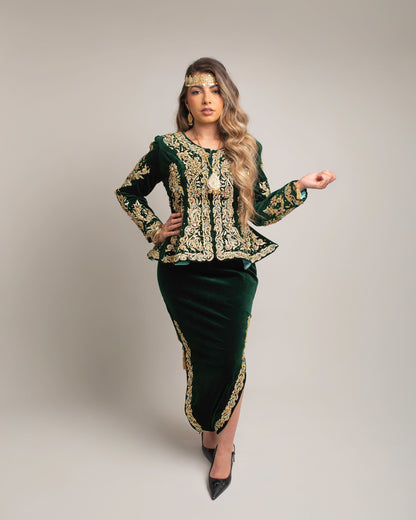 Karakou velours vert